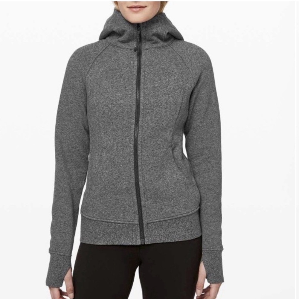 Lululemon Scuba - Heathered Black/Gray Full Zip - Size 6